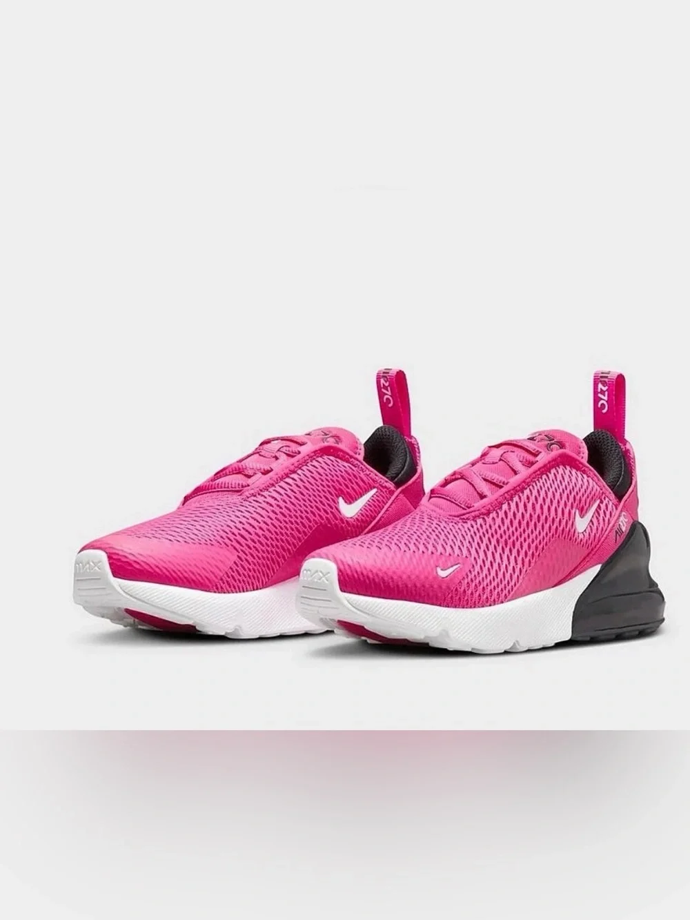 NIB Little Kid Nike Air Max 270 AO2372 602Laser Fuchsia/Black/White/Summit White